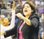  ?? Catherine Avalone / Hearst Connecticu­t Media file photo ?? Quinnipiac head coach Tricia Fabbri won her 400th game as Bobcats coach Sunday at Siena.