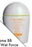  ??  ?? Crème BB Sports Wet Force FPS 50+, de Shiseido (48 $).