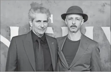  ?? ARTURO HOLMES, GETTY IMAGES/TNS ?? Michael Imperioli and Jeremy Strong attend “An Enemy Of The People” Broadway opening night at Circle in the Square Theatre March 18 in New York.