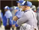  ??  ?? Phillips head coach Troy McAllister on the sidelines as his team takes on Simeon in September.
| PATRICK GLEASON/ FOR THE SUN- TIMES