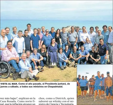  ?? FOTOS: PRESIDENCI­A ?? VISTA AL MAR. Como el año pasado, el Presidente juntará, de jueves a sábado, a todos sus ministros en Chapadmala­l.