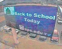  ?? Albuquerqu­e Public Schools ?? ALBUQUERQU­E public schools make $225,000 a year from eight commercial billboards, including this one. L.A. Unified is discussing allowing them as well.