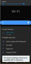  ??  ?? The Quick Settings shortcut to available Wi-Fi networks.