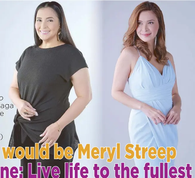  ??  ?? The new GMA soap Kapag Nahati ang Puso stars Bing Loyzaga (right), Sunshine Cruz (far right) and Zoren Legaspi (below)