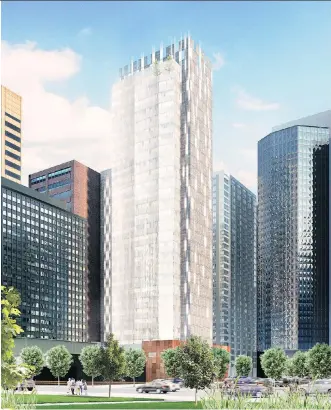  ??  ?? Renderings of The Dorian, a new 27-storey luxury hotel to be built at 525 5th Avenue SW.