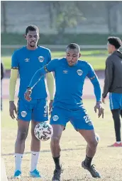  ?? Picture: GALLO IMAGES/ MICHAEL SHEEHAN ?? TRAINING TIME: Gerald Modisane of Chippa United gets focused during a training session in Port Elizabeth.