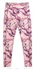  ?? ?? Active pink marbled leggings, £20, Tu.