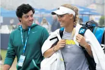  ?? Getty Images/File ?? Golfer Rory McIIroy and tennis player Caroline Wozniacki announced their engagement on Twitter.