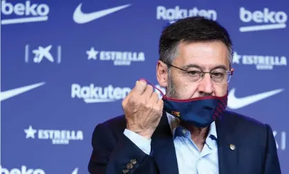  ??  ?? Josep Maria Bartomeu at the Camp Nou last month. Photograph: Josep Lago/AFP/Getty Images