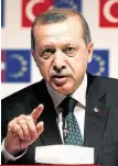  ??  ?? Will Flüchtling­e schicken, wenn die Visumfreih­eit nicht kommt: Präsident Erdogan