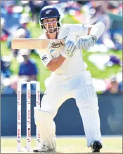  ??  ?? New Zealand's BJ Watling bats during day two of the second Test match against England at Hagley Oval in Christchur­ch on Saturday.