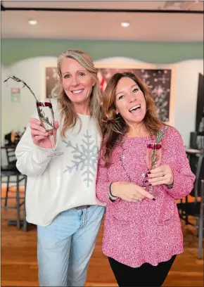  ?? PHOTOS SUBMITTED ?? Pam Paydos, right, with business partner Sara Allan at their soon-to-be-rebranded Popover Eatery in Simsbury. Paydos will be operating a similar breakfast-and-lunch business in Mystic at 24 E. Main St., where Grass & Bone once stood.