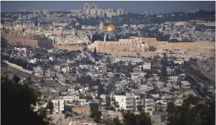  ?? (Ronen Zvulun/Reuters) ?? THE STATUS of Jerusalem, pictured here, and the US Embassy in Israel will be addressed at today’s Jerusalem Post Conference in the capital.