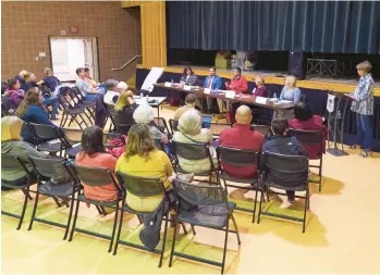  ?? DAVID GARRETT/SPECIAL TO THE MORNING CALL ?? Attendees at the Parkland School Board candidate forum at First Presbyteri­an Church in Allentown. The forum was sponsored by the League of Women Voters of Lehigh County.