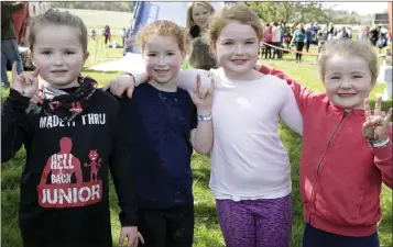  ??  ?? Sorcha Vandamme and Aoibh Kennedy with Olivia and Elouise Barrett.