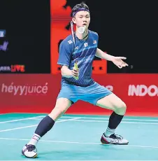  ?? — AFP file photo ?? Zii Jia hitting a return against Kunlavut Vitidsarn during their men’s singles eliminatio­n badminton match at the BWF World Tour Finals in Nusa Dua on the resort island of Bali.