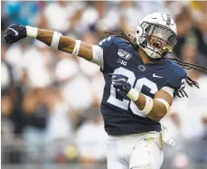  ?? SCOTT TAETSCH/GETTY ?? Penn State junior safety Jonathan Sutherland at a Sept. 14 game.