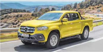  ?? FOTO: DAIMLER ?? Mercedes Pick-up mit japanische­n Wurzeln: Die X-Klasse basiert auf dem Navara von Nissan.