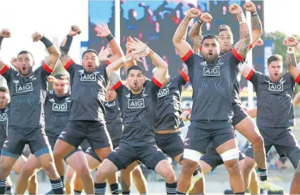  ?? Photo / Getty Images ?? Liam Messam, leading the haka for the Ma¯ ori All Blacks, will play one last National Provincial Championsh­ip season.