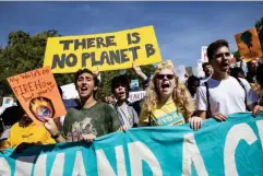  ?? (Getty) ?? Activists gather in Washington DC for the Global Climate Strike
