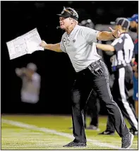  ?? AP/JOHN HEFTI ?? Oakland Raiders Coach Jon Gruden acknowledg­ed Tuesday that his team has a lot of work to do when it comes to catching up with the better teams in the NFL after Monday night’s 33-13 loss to the Los Angeles Rams.