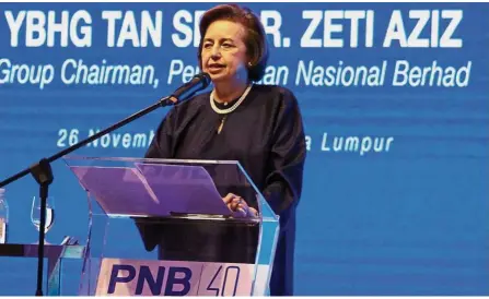  ??  ?? Zeti: You need to be able to withstand great upheavals that could happen on the horizon. Have buffers and diversifie­d portfolios so that if one segment becomes difficult another segment may be doing well.