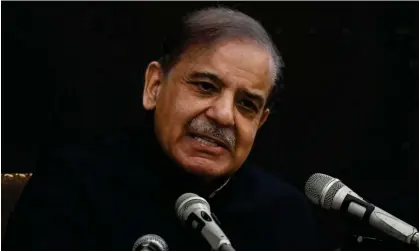  ?? Arif Ali/AFP/Getty Images ?? Shehbaz Sharif, the president of the Pakistan Muslim League-Nawaz (PLM-N), will be the sole nominee for prime minister. Photograph: