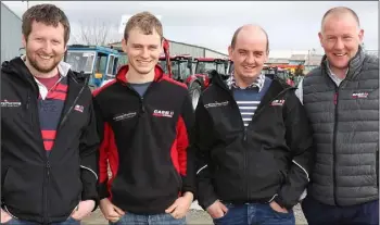  ??  ?? Pascal Twomey, Paul Byrne, Mark Rochford and Barth Landy from Cooney Furlong Machinery.