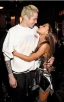  ??  ?? Below: with Pete Davidson; at the One Love Manchester concert