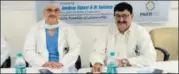  ??  ?? Dr Sandeep Garg and (right) Dr Sandeep Kapoor, founders of the Arthritis Foundation of Lucknow, say people can delay onset of arthritis with lifestyle modificati­on.