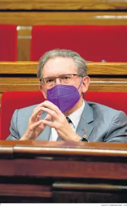  ?? DAVID ZORRAKINO / EP ?? El ‘conseller’ de Economía, Jaume Giró, ayer en el Parlamento catalán.