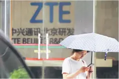  ??  ?? Last week, Reuters reported a preliminar­y deal included a US$1 billion fine and US$400 million to be paid by ZTE in escrow to cover any future violations. — Reuters photo