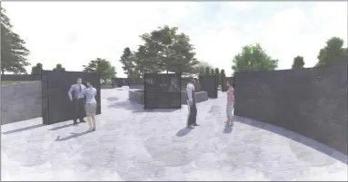  ?? Courtesy rendering ?? An artist’s rendering shows the planned expansion to the Veterans Wall of Honor.