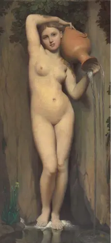  ?? FOTO: KUNSTHALLE ?? Eine der Berühmthei­ten des Musée d’Orsay, berührend in ihrer Naivität: Jean-Auguste-Dominique Ingres’ Quellnymph­e (1856).