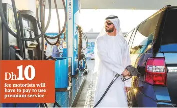  ?? Courtesy: Adnoc ?? Adnoc Distributi­on will roll out its Flex service in northern emirates from October 21. Motorists in Sharjah, RAK, Fujairah, Umm Al Quwain, Ajman will have to pay to have an attendant fuel vehicles.