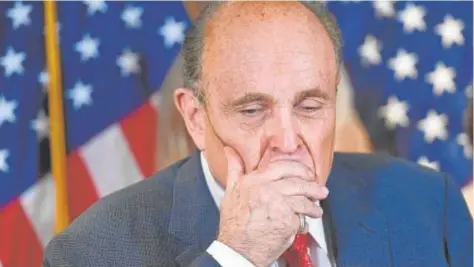  ?? // AFP ?? Giuliani, abogado personal de Trump, tiene abiertos varios frentes judiciales