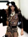  ??  ?? STYLE: Helena Christense­n in a 1991 Chanel show. Photo: Courtesy of Thames &amp; Hudson