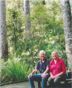  ??  ?? ABOVE LEFT / Forestry has a strong future, believes Geoff. ABOVE RIGHT / Geoff and Margaret in a Northland Kauri forest.