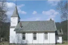  ?? FOTO: NETTSTEDET «VÅRE KIRKER» ?? Austad kirke i Bygland er bygget i 1880. Nå er den stengt på grunn av brannfaren.