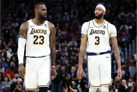  ?? EZRA SHAW — GETTY IMAGES ?? LeBron James (left), a three-time Olympian and two-time gold medalist, and Anthony Davis, who won gold in the 2012Games, will reportedly play for Team USA in Paris.