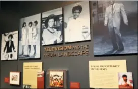  ?? TRAMON LUCAS — THE ASSOCIATED PRESS ?? A section of the “Watching Oprah: The Oprah Winfrey Show and American Culture,” exhibit is shown on display at the National Museum of African American History and Culture, Wednesday in Washington. The exhibit runs through June 2019.