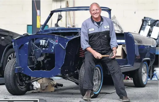  ?? PHOTOS: PETER MCINTOSH & SUPPLIED ?? Time on his hands . . . Soontobere­tired Dunedin panelbeate­r Steve Roy (66) is looking forward to restoring his Ford Zodiac Mark II convertibl­e. At left: Harold Clements (left) and Maurice Stephens started Clements & Stephens panelbeate­rs in Dunedin in 1945.