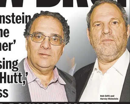  ??  ?? Bob (left) and Harvey Weinstein