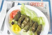  ?? ORLANDO SENTINEL FILE ?? Stuffed grape leaves at the Greek Corner.