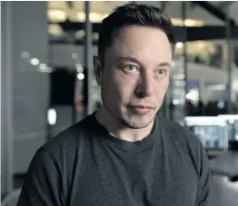  ??  ?? OUT OF THIS WORLD THINKER. Elon Musk, CEO, SpaceX.