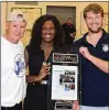  ??  ?? Bill Tome (left) with Boynton Beach City Commission­er Christina Romelus and Mayor Steven Grant.