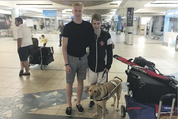  ?? THE CANADIAN PRESS ?? Justin Wack, right, with his brother Stephen, a defenceman with the Humboldt Broncos who was killed when the team’s bus collided with a semi truck in Saskatchew­an on April 6. A celebratio­n of life for Stephen and three of his teammates will be held Tuesday at Rogers Place.