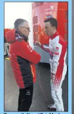  ??  ?? Taraves (left) and Kris Meeke