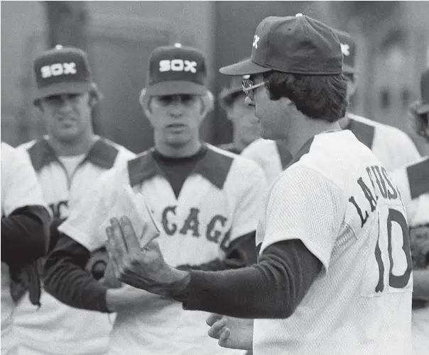 ?? RUSTY KENNEDY/AP ?? La Russa, shown in 1980, took over for Don Kessinger with 54 games remaining in the 1979 season. He went 27-27 in those games.