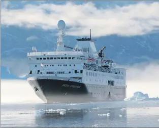  ?? SUBMITTED ?? A ship sails near Greenland.